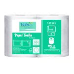 Papel Toalla Jumbo Blanco x 600 mts x Pqt x 6 Rollos // Edalex