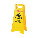 Señal  de precaución de piso mojado amarillo x und // Brillamax