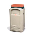 Contenedor plaza con portabandeja 50 gl Beige // Rubbermaid