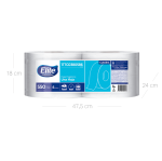 Papel Higiénico Jumbo Blanco Plus x 500 mts x 4 Rollos x Pqt // Elite - Imagen 3