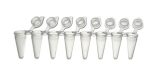 Tubo PCR desechable transparente de 8 tiras con tapa plana, tubo PCR de 0,1 ml/0,2 ml con cubierta - Imagen 2