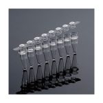 Tubo PCR desechable transparente de 8 tiras con tapa plana, tubo PCR de 0,1 ml/0,2 ml con cubierta